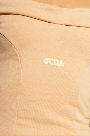 GCDS Ivyrevel drape detail maxi dress in polka dot