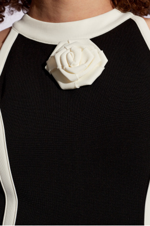 Balmain Sukienka z aplikacją w kształcie róży