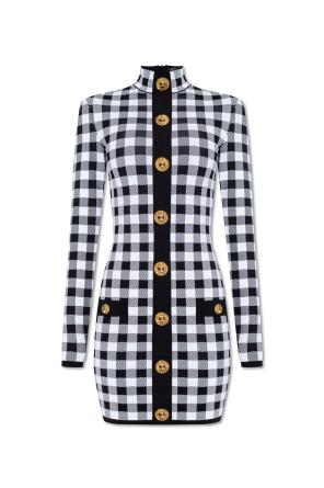 balmain vest textured-striped jumper