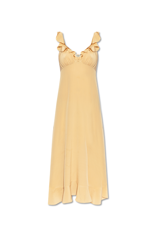 Chloé Silk dress with ruffles