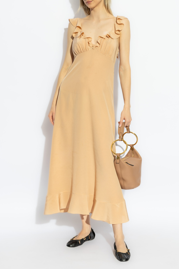 Chloé Silk dress with ruffles