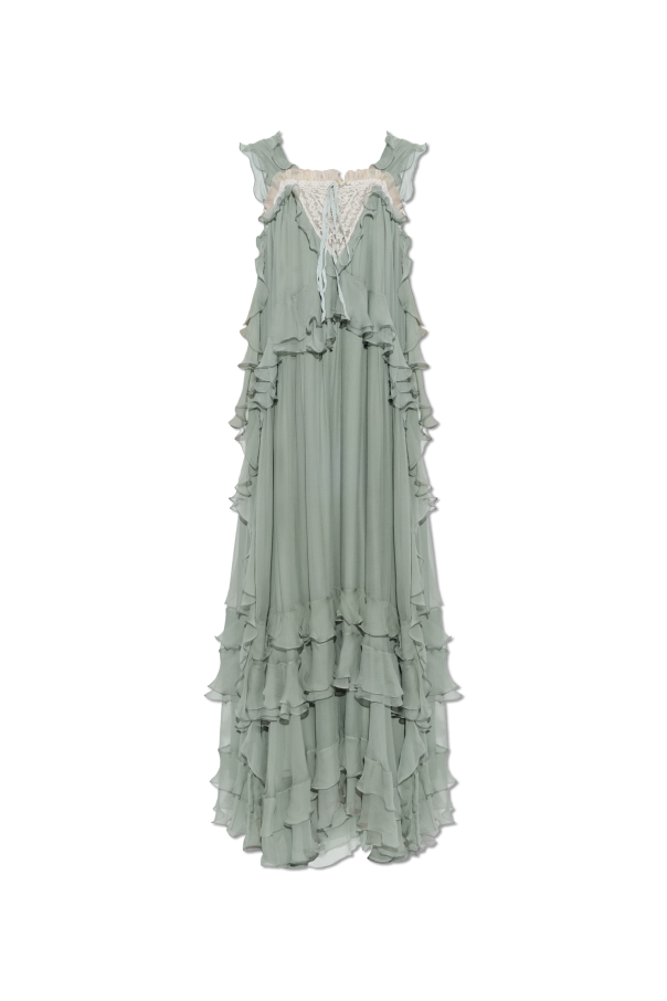 Chloé Silk dress with lace trim