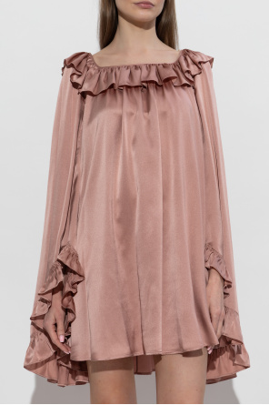 Chloé Silk dress with ruffles