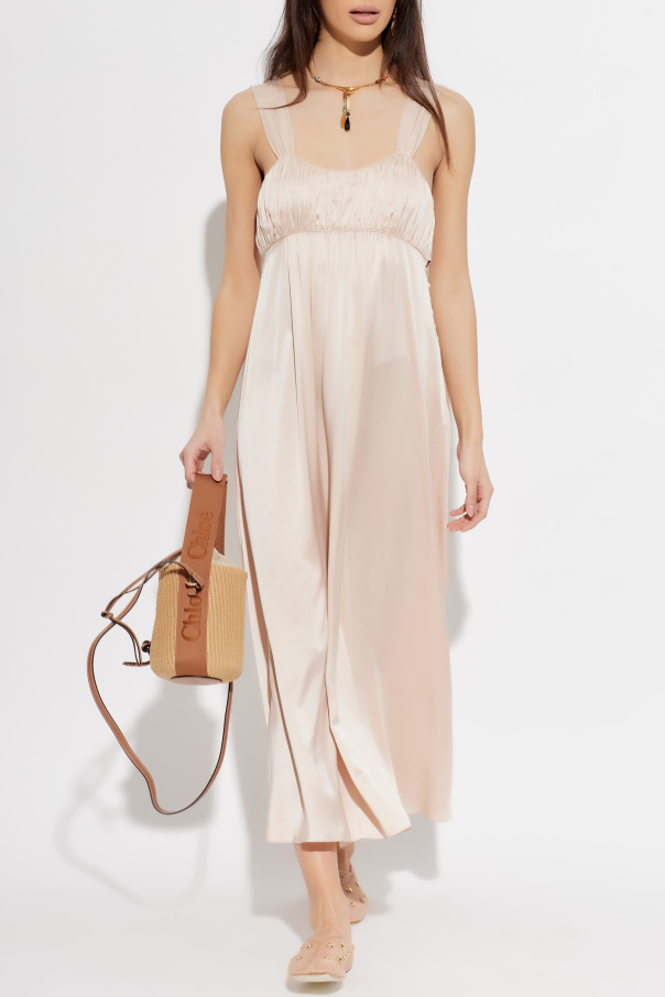 Chloé Silk spaghetti strap dress