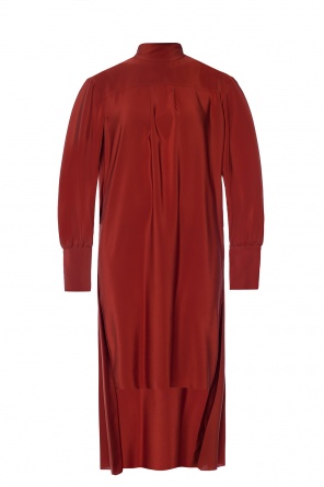 Pleated dress with band collar od Chloé