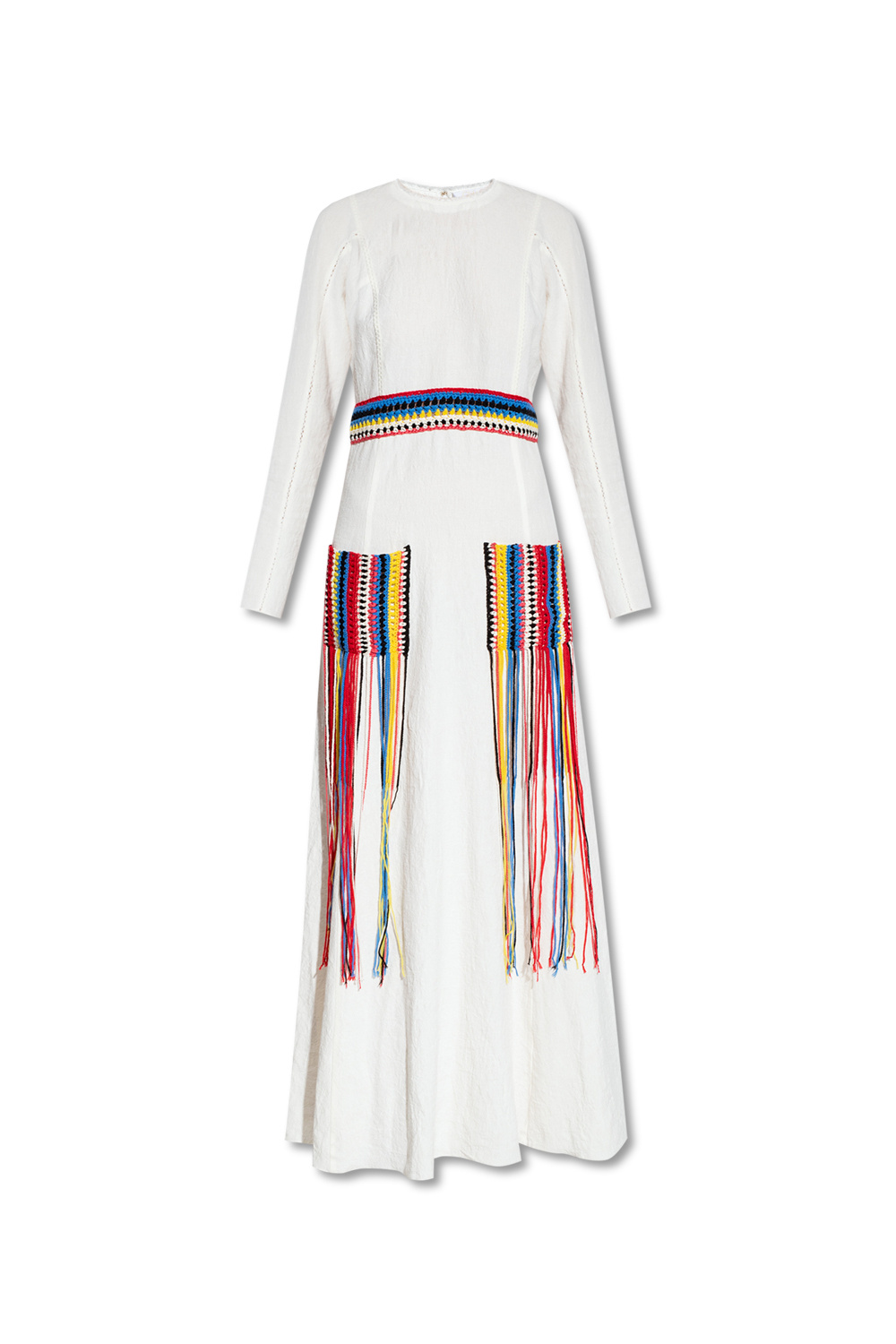 Chloé Linen dress with decorative pockets