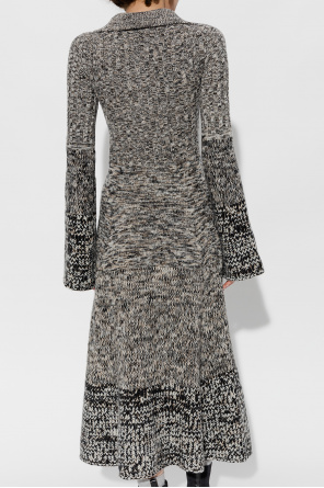 Chloé chloe belted wool blend coat