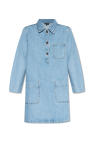 short-sleeve denim dress Blue