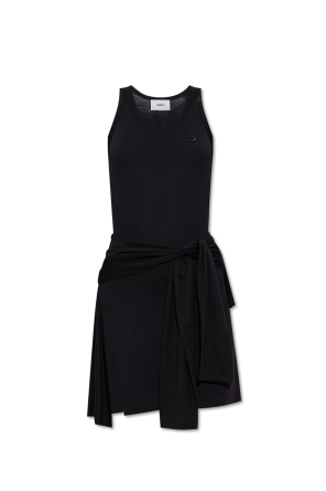 Dress with embroidered logo