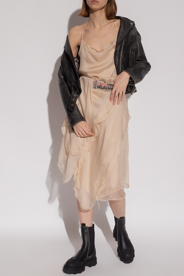 Diesel ‘D-Claes’ belted silk dress