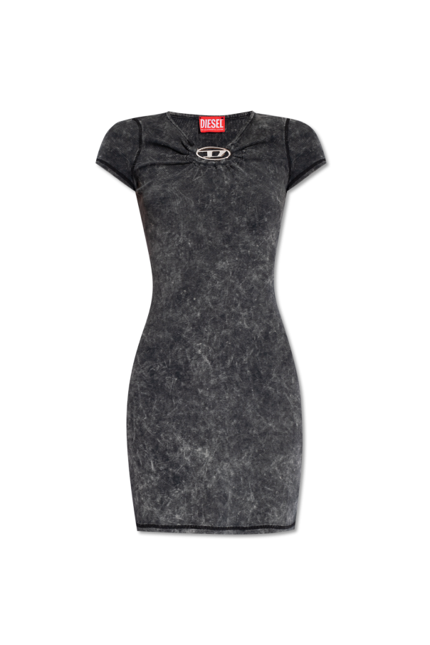 Diesel ‘D-CRESPE ribbed dress with logo