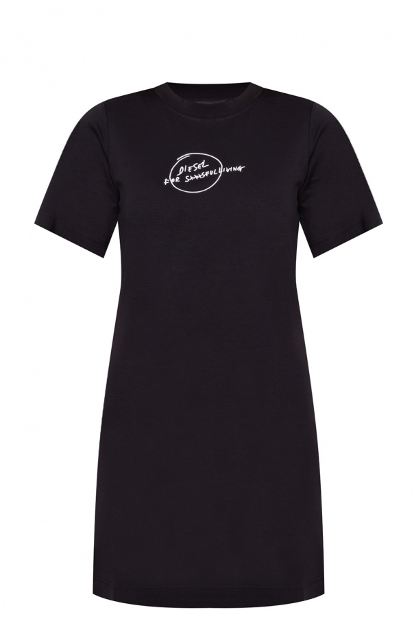 Diesel panel dress with logo