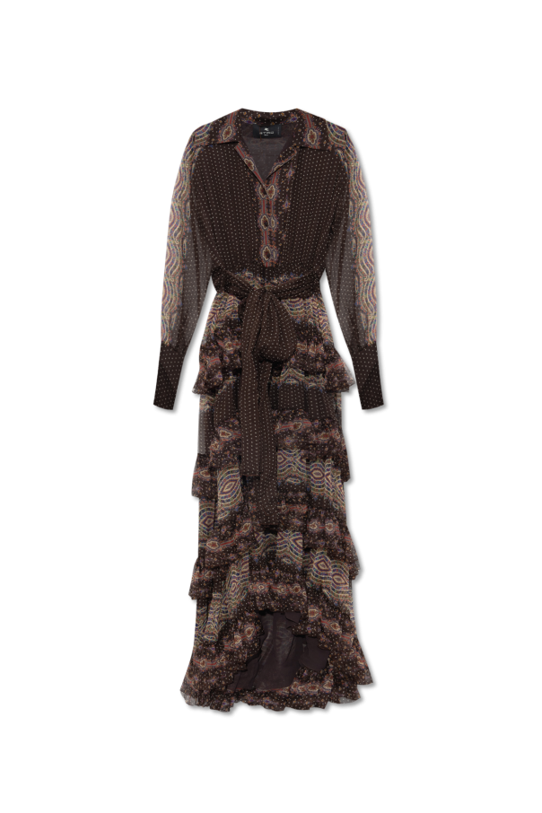 Etro Długa jedwabna sukienka