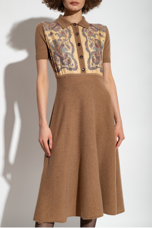 Etro detail dress with collar