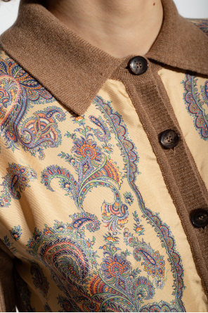 Etro detail dress with collar