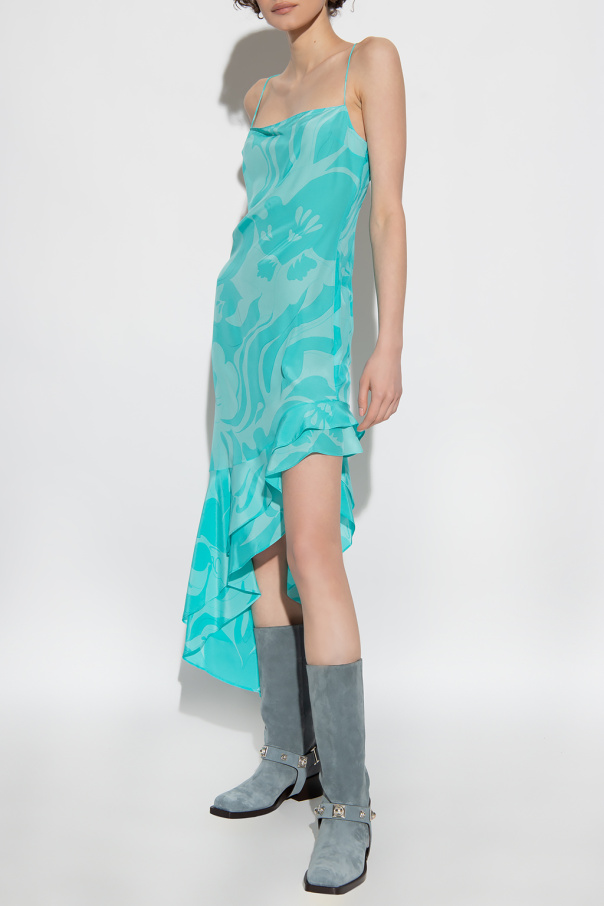 Etro Asymmetrical slip dress