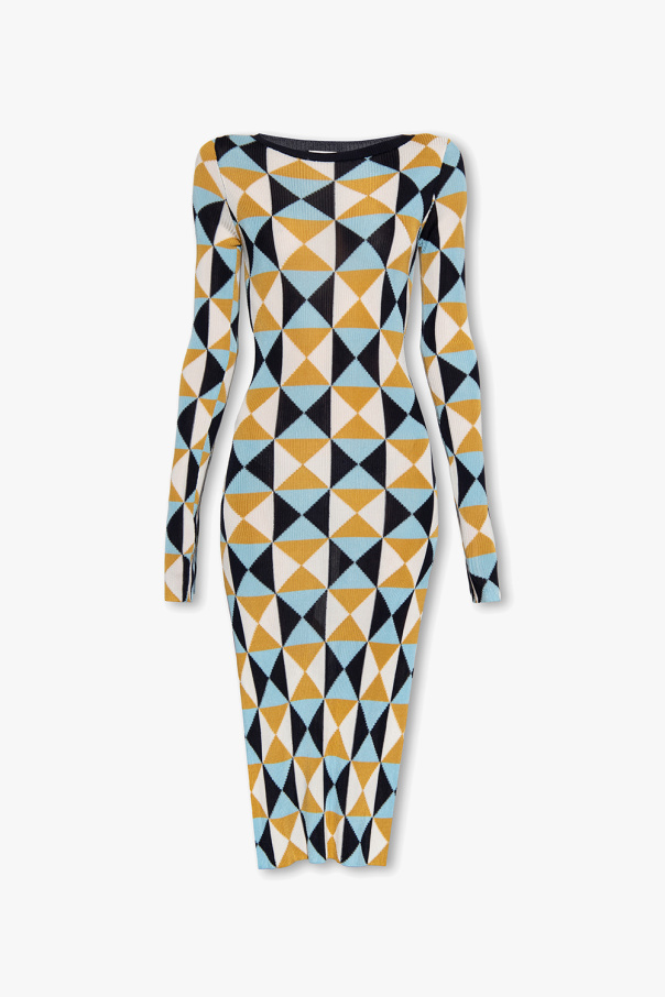 Etro Ribbed dress with geometric pattern