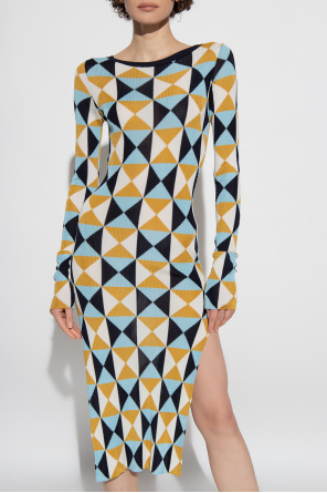 Etro Ribbed dress with geometric pattern