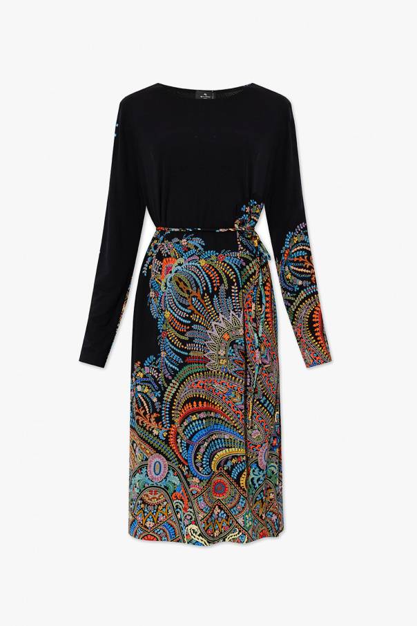 Etro Patterned dress with belt