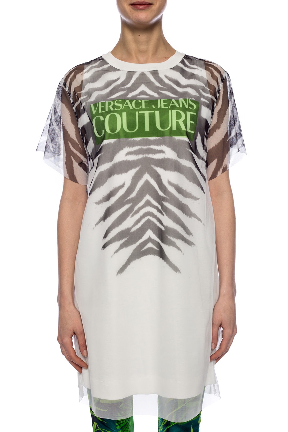 Versace Jeans Couture Two-layered dress with logo