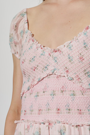 LoveShackFancy Baumwollkleid „Amandla“