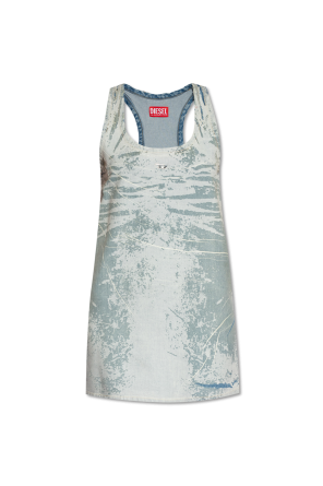 ‘DE-PURVA-FSE’ sleeveless denim dress