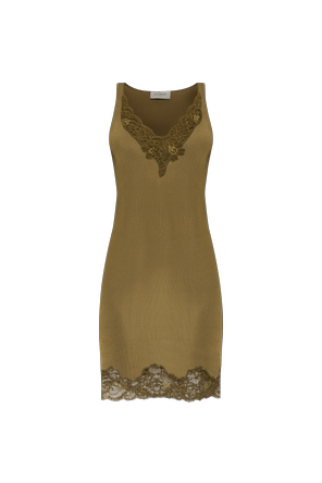 Dress with lace trim