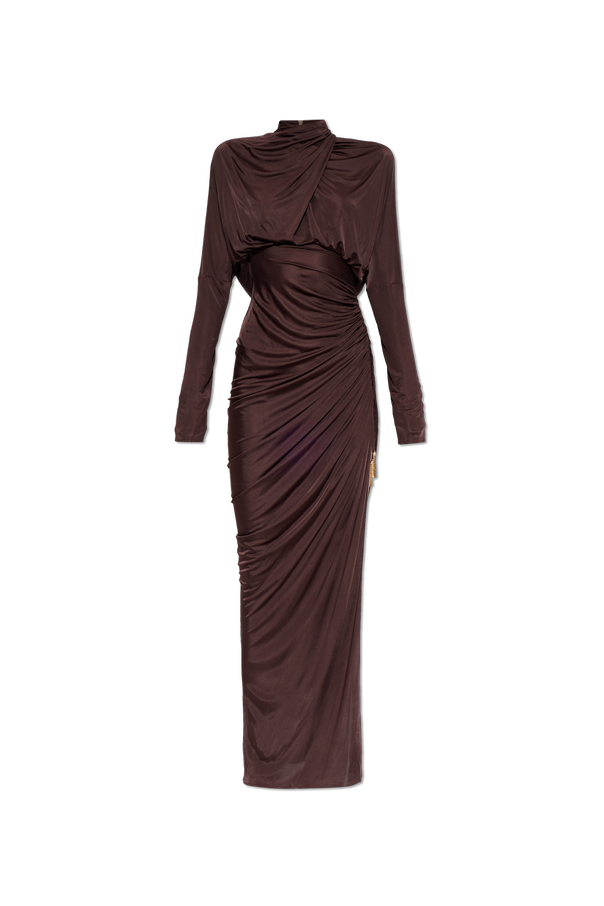 Long dress with shoulder pads od Balmain