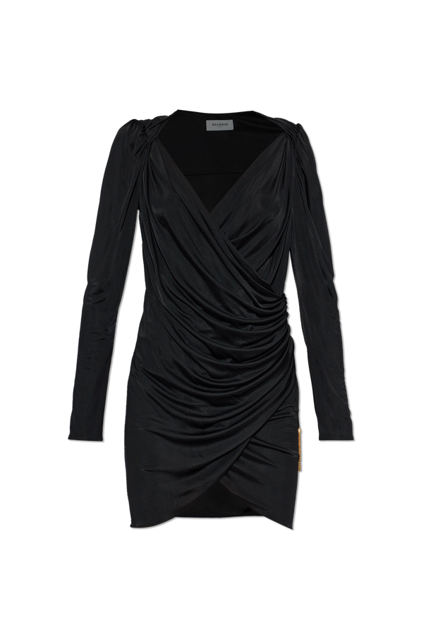 Asymmetrical cut dress od Balmain