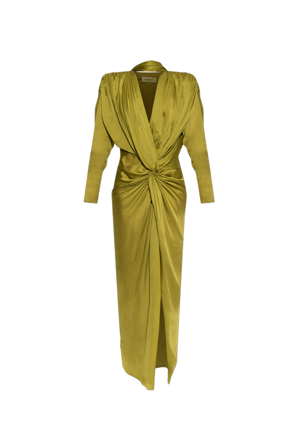 Silk dress with an asymmetric cut od Balmain