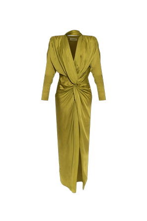 Silk dress with an asymmetric cut