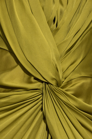 Balmain Vestido de seda de corte assimétrico