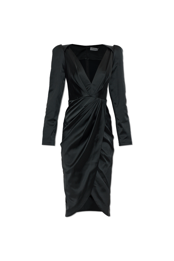 Long dress with shoulder pads od Balmain