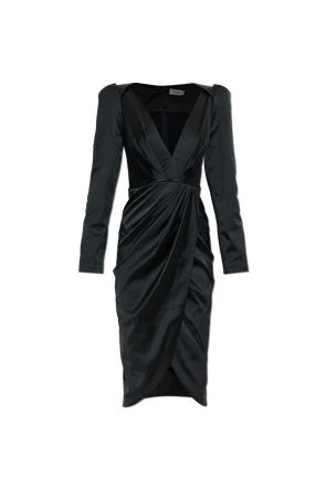 Vestido largo con hombreras