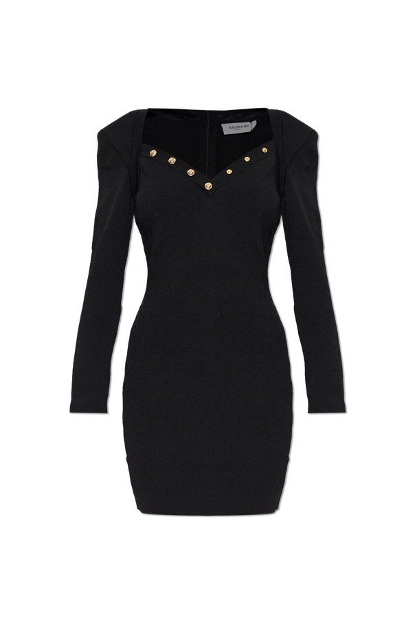 Dress with shoulder pads od Balmain