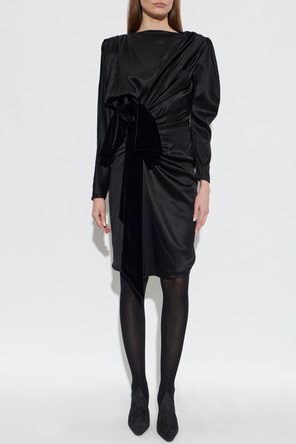 Balmain Silk dress with a velvet bow