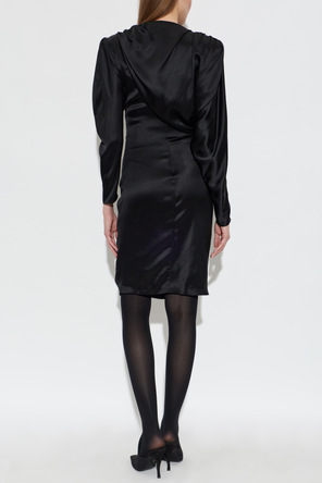 Balmain Silk dress with a velvet bow