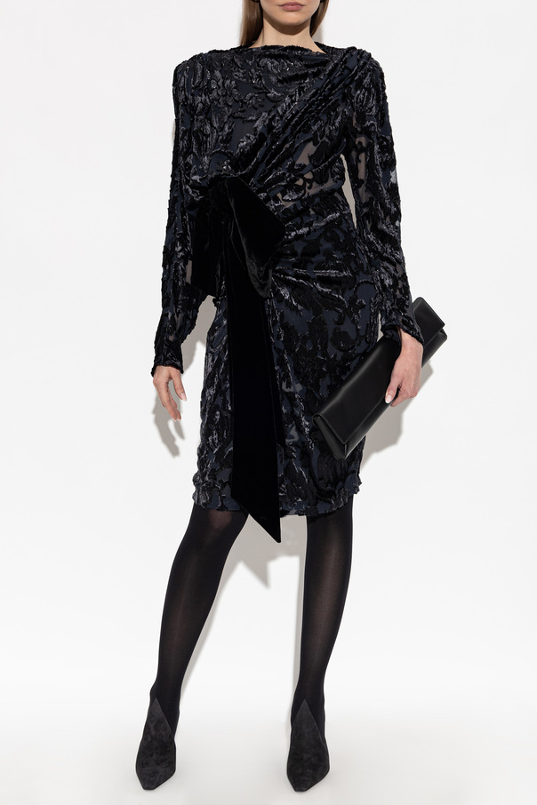 Balmain Vestido com fio de lurex