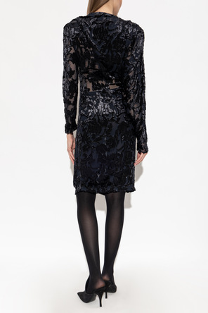 Balmain Vestido com fio de lurex