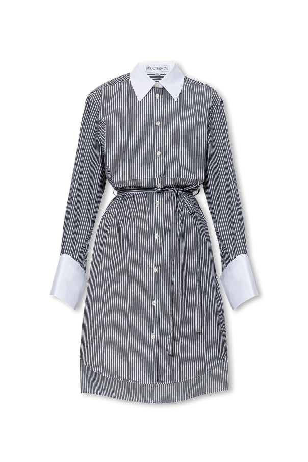 JW Anderson Koszulowa sukienka z wzorem w paski