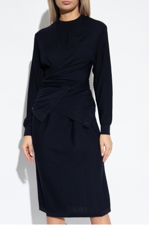 Lemaire rollneck knitted midi dress