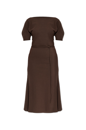 Vestido de algodão com mangas curtas