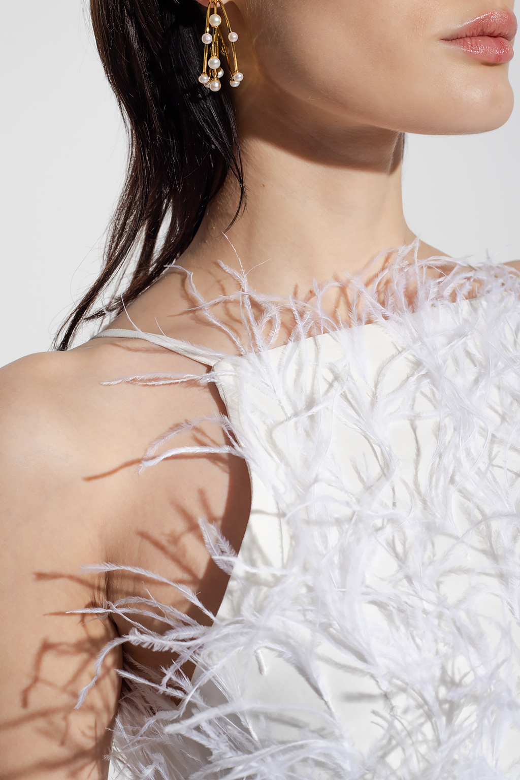 Cult Gaia ‘Shannon’ dress with ostrich feathers