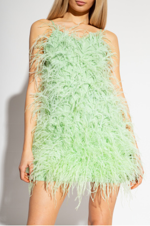 Cult Gaia ‘Zariah’ dress with ostrich feathers