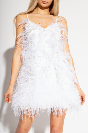 Cult Gaia ‘Zariah’ dress with ostrich feathers