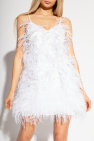 Cult Gaia ‘Zariah’ ruffle dress with ostrich feathers