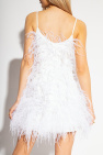 Cult Gaia ‘Zariah’ ruffle dress with ostrich feathers