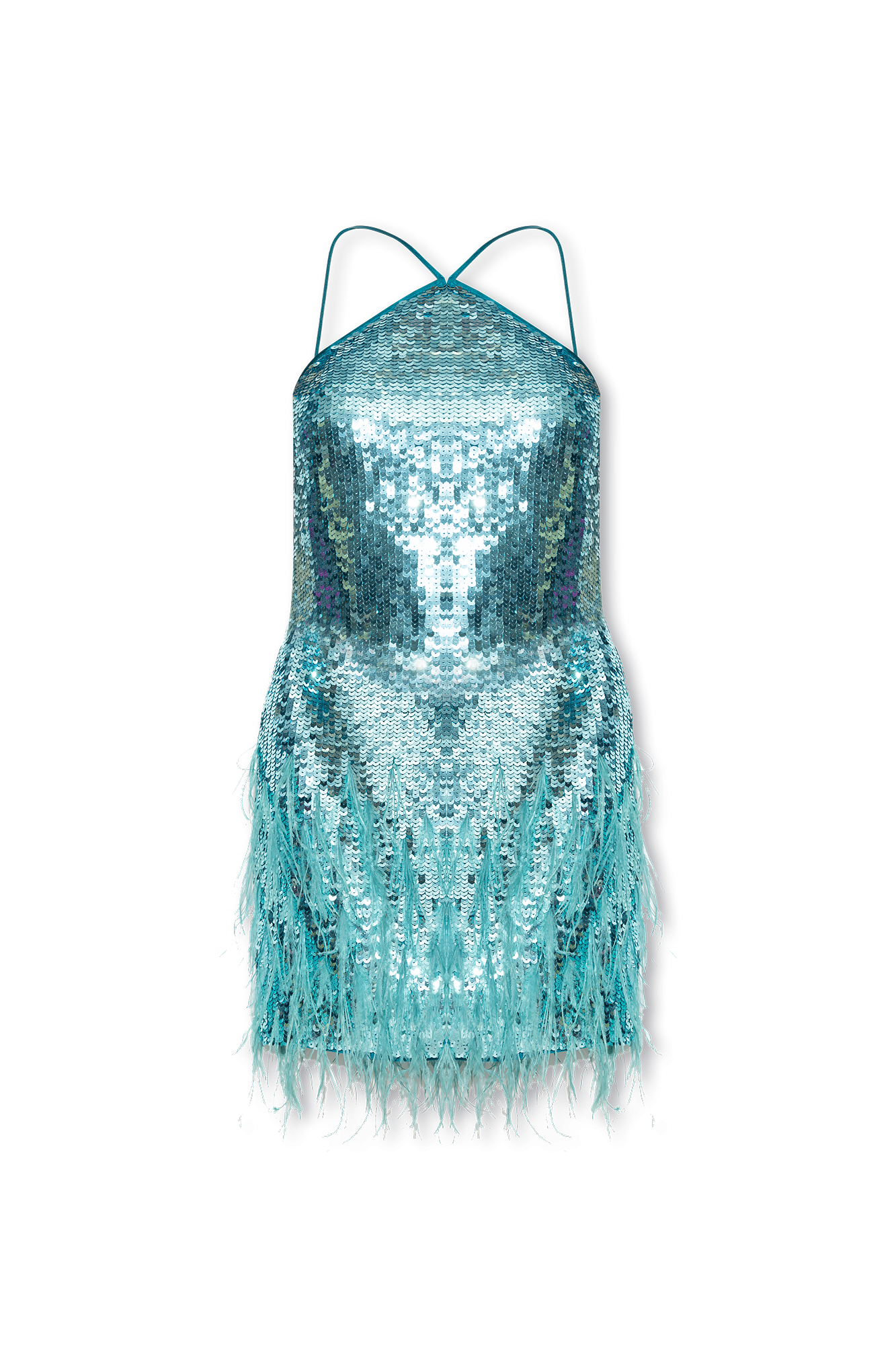 Blue ‘Solina’ sleeveless dress with sequins Cult Gaia - Vitkac GB