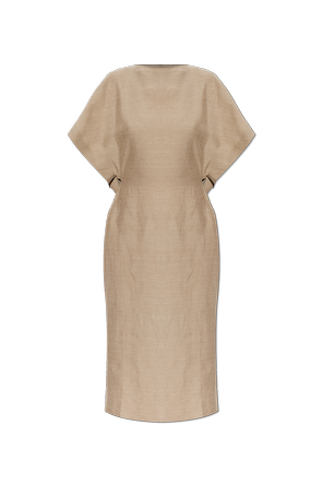 Dress with a back slit