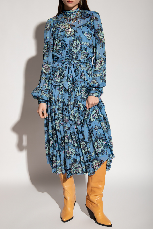 Acler patterned belted shirt dress Turnschuhe ‘Kent’ pleated dress